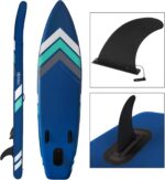 ALPIDEX Stand Up Paddle Set SUP 305 x 76 x 15 cm Belastbar bis 150 kg Aufblasbar Stabil Leicht Komplett Set Tragetasche Paddel Finnen Luftpumpe Leash Repair Kit