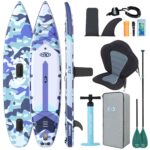ZLX Stand Up Paddling Board 350x83cm,SUP Board Set,Touren Stand Up Paddle,Einzigartige Mittelfinne,Rutschfester Deckpad,Standup Paddle Board 200kg Tragkraft,für Erwachsene,Anfänger,alle Könnensstufen