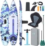 ZLX Stand Up Paddling Board 350x83cm,SUP Board Set,Touren Stand Up Paddle,Einzigartige Mittelfinne,Rutschfester Deckpad,Standup Paddle Board 200kg Tragkraft,für Erwachsene,Anfänger,alle Könnensstufen