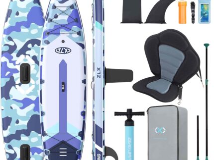 ZLX Stand Up Paddling Board 350x83cm,SUP Board Set,Touren Stand Up Paddle,Einzigartige Mittelfinne,Rutschfester Deckpad,Standup Paddle Board 200kg Tragkraft,für Erwachsene,Anfänger,alle Könnensstufen