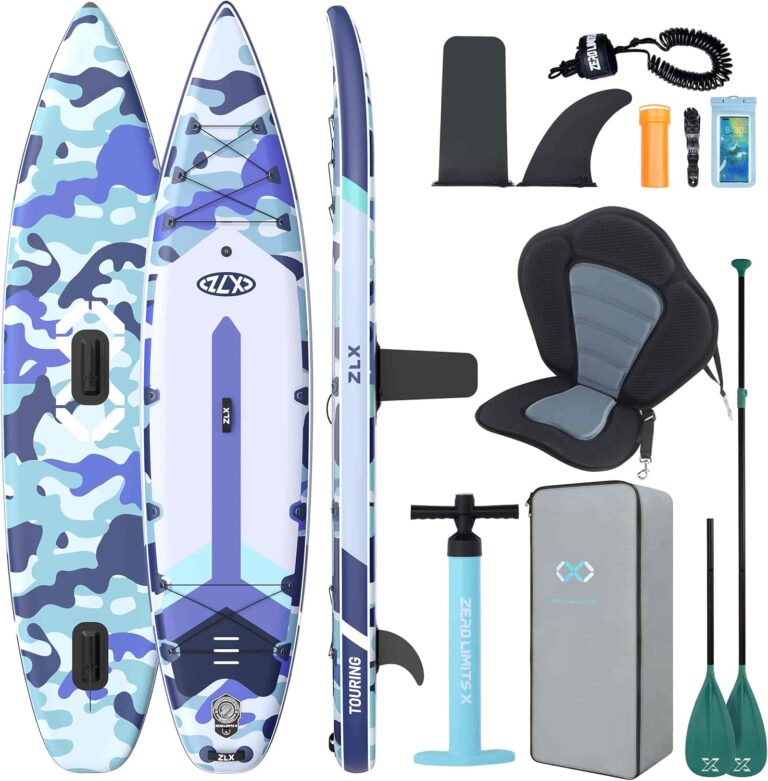 ZLX Stand Up Paddling Board 350x83cm,SUP Board Set,Touren Stand Up Paddle,Einzigartige Mittelfinne,Rutschfester Deckpad,Standup Paddle Board 200kg Tragkraft,für Erwachsene,Anfänger,alle Könnensstufen