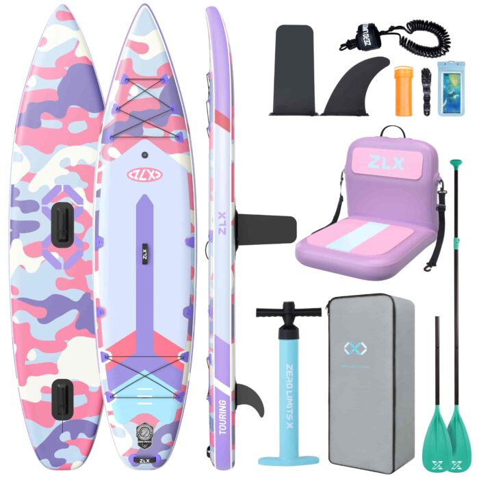 ZLX Stand Up Paddling Board 350x83cm,SUP Board Set,Touren Stand Up Paddle,Einzigartige Mittelfinne,Rutschfester Deckpad,Standup Paddle Board 200kg Tragkraft,für Erwachsene,Anfänger,alle Könnensstufen