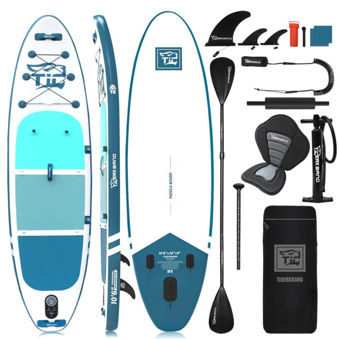 TIGERXBANG SUP Boards Stand Up Paddling Board, aufblasbare Paddle-Boards Defender-Pro-Kollektion