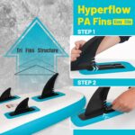 FunWater 320CM Aufblasbares Stand Up Paddle Board, Ultra-Leicht – SUP-Zubehör: Verstellbares Paddel, Pumpe, Rucksack, Leash, Finnen – Für alle Könnerstufen