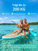 Niphean Stand up Paddling Board mit Sitz und Allem Zubehör, 320cm Paddleboard für Aller Fähigkeitsniveaus, SUP Board 200kg Tragkraft für 2 Personen, Standup Paddle Board for Adults
