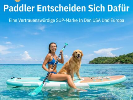Niphean Stand up Paddling Board mit Sitz und Allem Zubehör, 320cm Paddleboard für Aller Fähigkeitsniveaus, SUP Board 200kg Tragkraft für 2 Personen, Standup Paddle Board for Adults