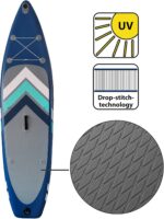 ALPIDEX Stand Up Paddle Set SUP 305 x 76 x 15 cm Belastbar bis 150 kg Aufblasbar Stabil Leicht Komplett Set Tragetasche Paddel Finnen Luftpumpe Leash Repair Kit