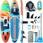 Niphean Stand up Paddling Board mit Sitz und Allem Zubehör, 320cm Paddleboard für Aller Fähigkeitsniveaus, SUP Board 200kg Tragkraft für 2 Personen, Standup Paddle Board for Adults