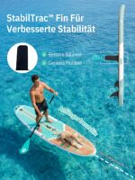 Niphean Stand up Paddling Board mit Sitz und Allem Zubehör, 320cm Paddleboard für Aller Fähigkeitsniveaus, SUP Board 200kg Tragkraft für 2 Personen, Standup Paddle Board for Adults