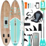 Niphean Stand up Paddling Board mit Sitz und Allem Zubehör, 320cm Paddleboard für Aller Fähigkeitsniveaus, SUP Board 200kg Tragkraft für 2 Personen, Standup Paddle Board for Adults