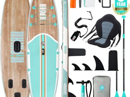 Niphean Stand up Paddling Board mit Sitz und Allem Zubehör, 320cm Paddleboard für Aller Fähigkeitsniveaus, SUP Board 200kg Tragkraft für 2 Personen, Standup Paddle Board for Adults