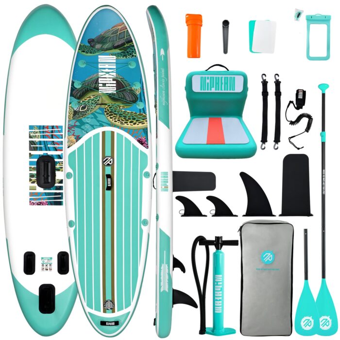 Niphean Stand up Paddling Board mit Sitz und Allem Zubehör, 320cm Paddleboard für Aller Fähigkeitsniveaus, SUP Board 200kg Tragkraft für 2 Personen, Standup Paddle Board for Adults