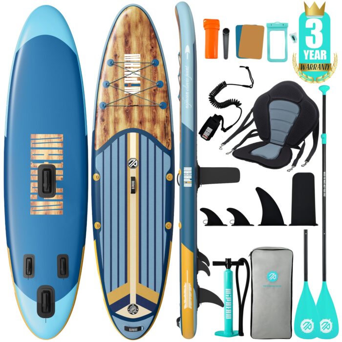 Niphean Stand up Paddling Board mit Sitz und Allem Zubehör, 320cm Paddleboard für Aller Fähigkeitsniveaus, SUP Board 200kg Tragkraft für 2 Personen, Standup Paddle Board for Adults
