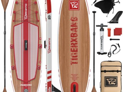 TIGERXBANG SUP-Board, Stand-Up-Paddling-Board | 10'8" 330 x 86 x 15 cm | mit Premium-Komplett-Aufblas-SUP-Zubehör, extra breite Paddleboards für Erwachsene und Kinder-Pandora-Kollektion