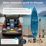 Aqua Spirit Sup Board mit Sitz | Kajak Aufblasbar Barracuda Stand Up Paddling Board 320x81x15cm Für Standup Paddle Board bis 150KG mit Sup Sitz, Doppelpaddel, Pumpe, Tasche & Zubehör Sup Set