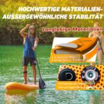 Sup Board, SUP Board Set, Stand Up Paddling Board Aufblasbar, Wassersport, Paddel, Pumpe, Rucksack, Leash, 320 x81 x15CM