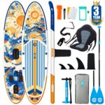 Niphean Stand up Paddling Board mit Sitz und Allem Zubehör, 320cm Paddleboard für Aller Fähigkeitsniveaus, SUP Board 200kg Tragkraft für 2 Personen, Standup Paddle Board for Adults
