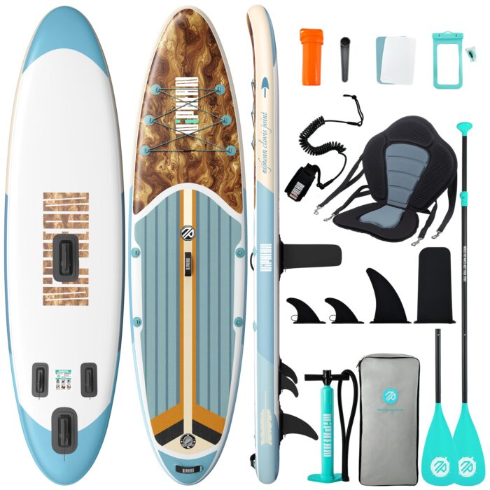 Niphean Stand up Paddling Board mit Sitz und Allem Zubehör, 320cm Paddleboard für Aller Fähigkeitsniveaus, SUP Board 200kg Tragkraft für 2 Personen, Standup Paddle Board for Adults