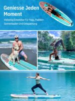 Niphean Stand up Paddling Board mit Sitz und Allem Zubehör, 320cm Paddleboard für Aller Fähigkeitsniveaus, SUP Board 200kg Tragkraft für 2 Personen, Standup Paddle Board for Adults
