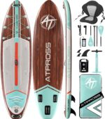 11'6"x35"Inflatable Paddle Board, (SUP) für Erwachsene mit 450 lbs Tragfähigkeit extra breiter Rutschfester und Stabiler Plattform,Kajak Sitz Premium Accessoires Rucksack,geeignet für Yoga