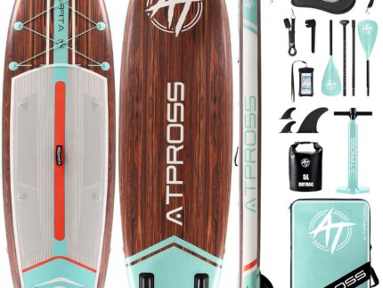 11'6"x35"Inflatable Paddle Board, (SUP) für Erwachsene mit 450 lbs Tragfähigkeit extra breiter Rutschfester und Stabiler Plattform,Kajak Sitz Premium Accessoires Rucksack,geeignet für Yoga
