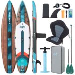 ZLX Stand Up Paddling Board 350x83cm,SUP Board Set,Touren Stand Up Paddle,Einzigartige Mittelfinne,Rutschfester Deckpad,Standup Paddle Board 200kg Tragkraft,für Erwachsene,Anfänger,alle Könnensstufen