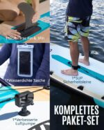 ZLX Stand Up Paddling Board 350x83cm,SUP Board Set,Touren Stand Up Paddle,Einzigartige Mittelfinne,Rutschfester Deckpad,Standup Paddle Board 200kg Tragkraft,für Erwachsene,Anfänger,alle Könnensstufen