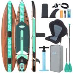 ZLX Stand Up Paddling Board 350x83cm,SUP Board Set,Touren Stand Up Paddle,Einzigartige Mittelfinne,Rutschfester Deckpad,Standup Paddle Board 200kg Tragkraft,für Erwachsene,Anfänger,alle Könnensstufen