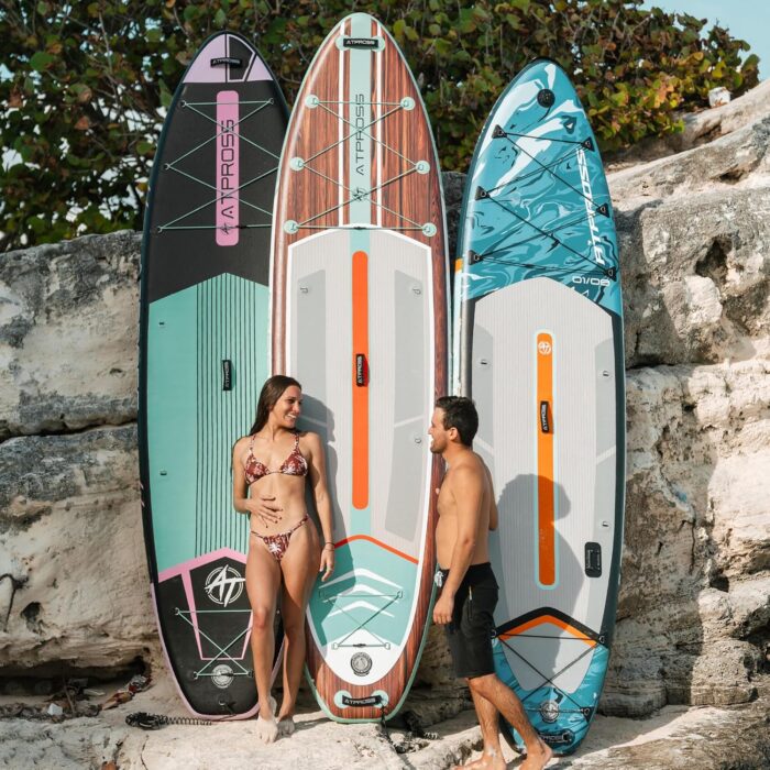 11'6"x35"Inflatable Paddle Board, (SUP) für Erwachsene mit 450 lbs Tragfähigkeit extra breiter Rutschfester und Stabiler Plattform,Kajak Sitz Premium Accessoires Rucksack,geeignet für Yoga