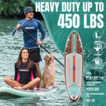 11'6"x35"Inflatable Paddle Board, (SUP) für Erwachsene mit 450 lbs Tragfähigkeit extra breiter Rutschfester und Stabiler Plattform,Kajak Sitz Premium Accessoires Rucksack,geeignet für Yoga
